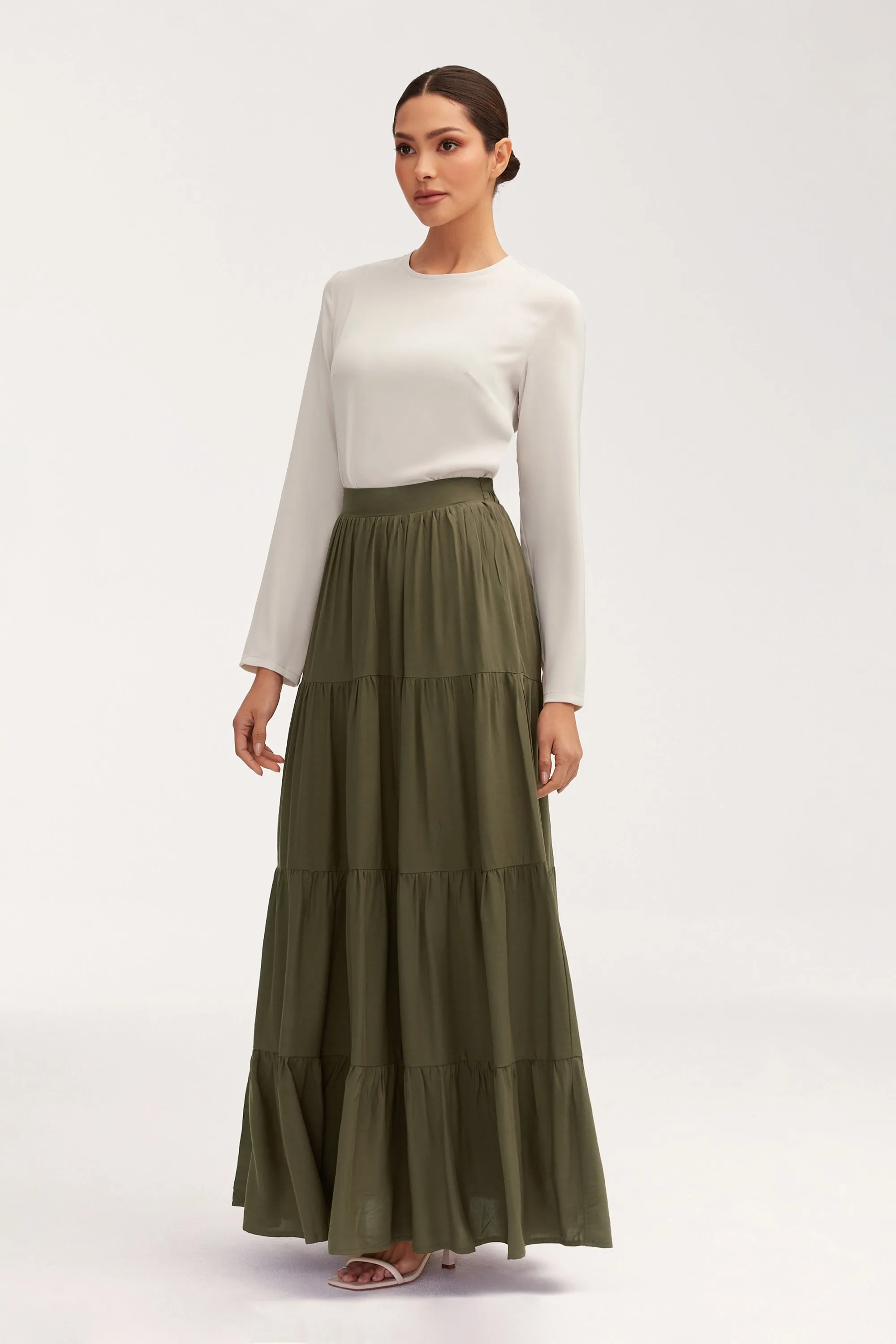 Sana Maxi Skirt - Dark Forest