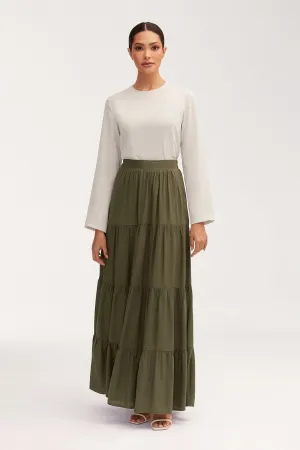 Sana Maxi Skirt - Dark Forest