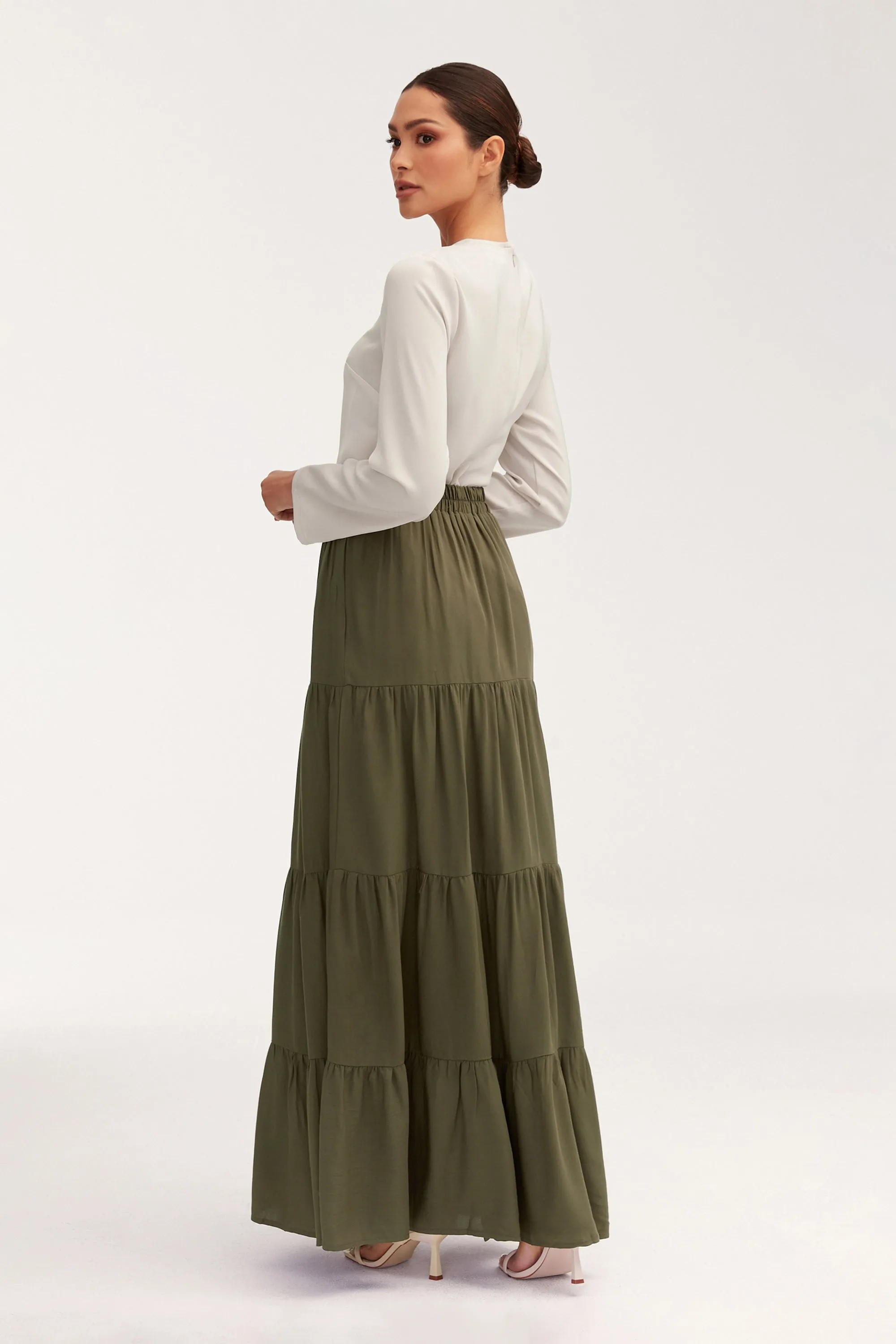 Sana Maxi Skirt - Dark Forest