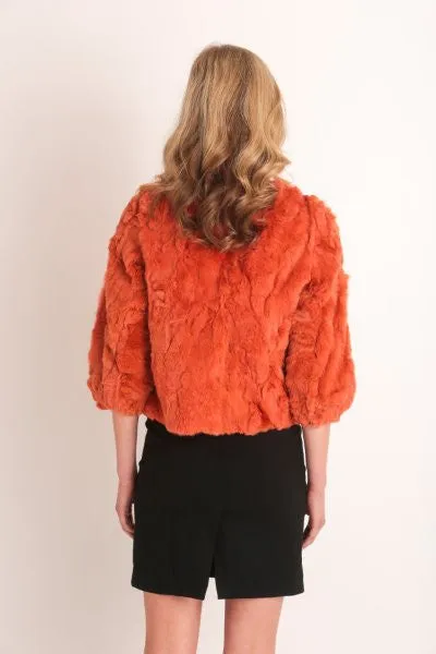 Sheared Rex Rabbit Fur Jacket