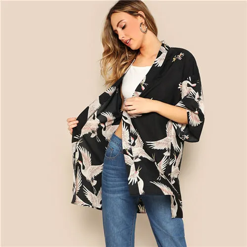 SHEIN Bohemian Casual Kimonos