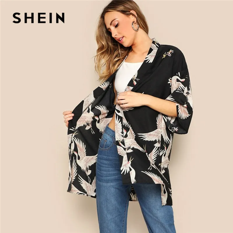 SHEIN Bohemian Casual Kimonos