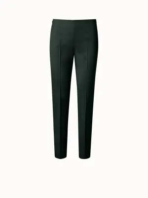 Silk Stretch Crêpe Slim Pants