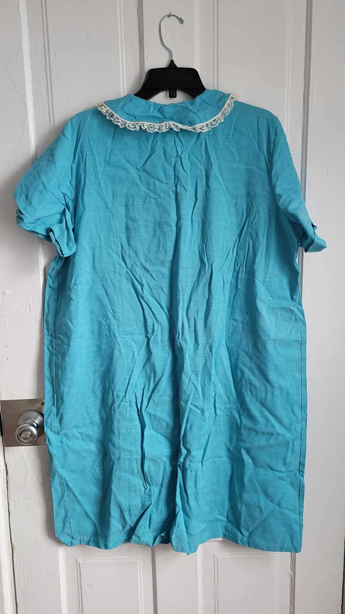 Size 2X Vintage 60s Teal House Coat