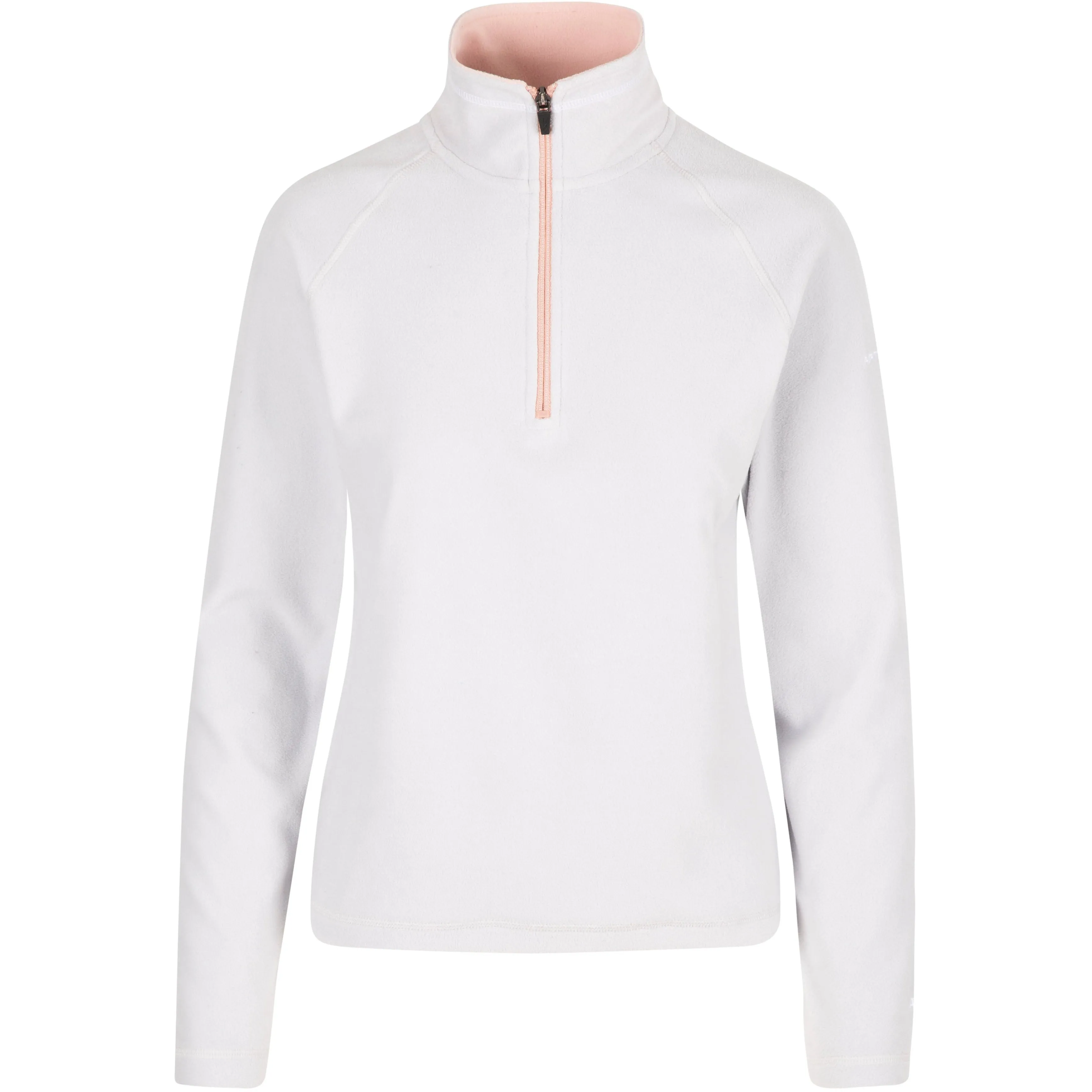 Skylar Women's Half Zip Fleece Top in Pale Grey