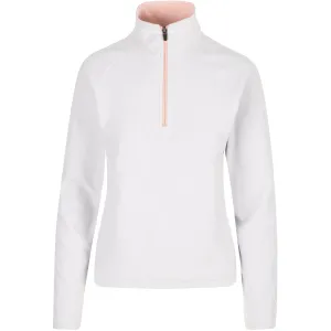 Skylar Women's Half Zip Fleece Top in Pale Grey