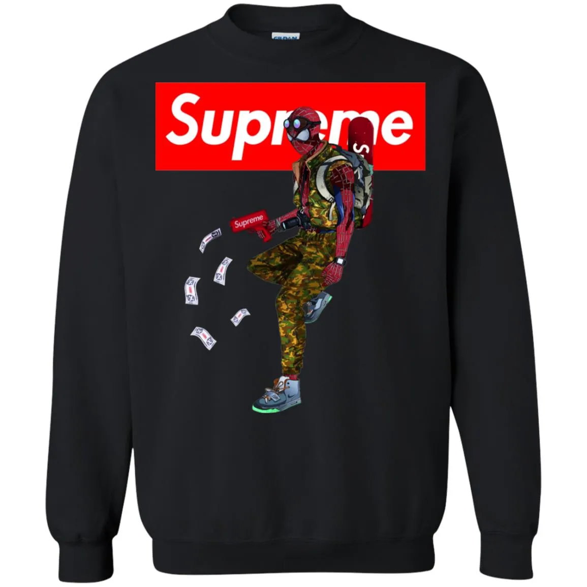 Supreme Spider Man Best T-shirt Crewneck Pullover Sweatshirt