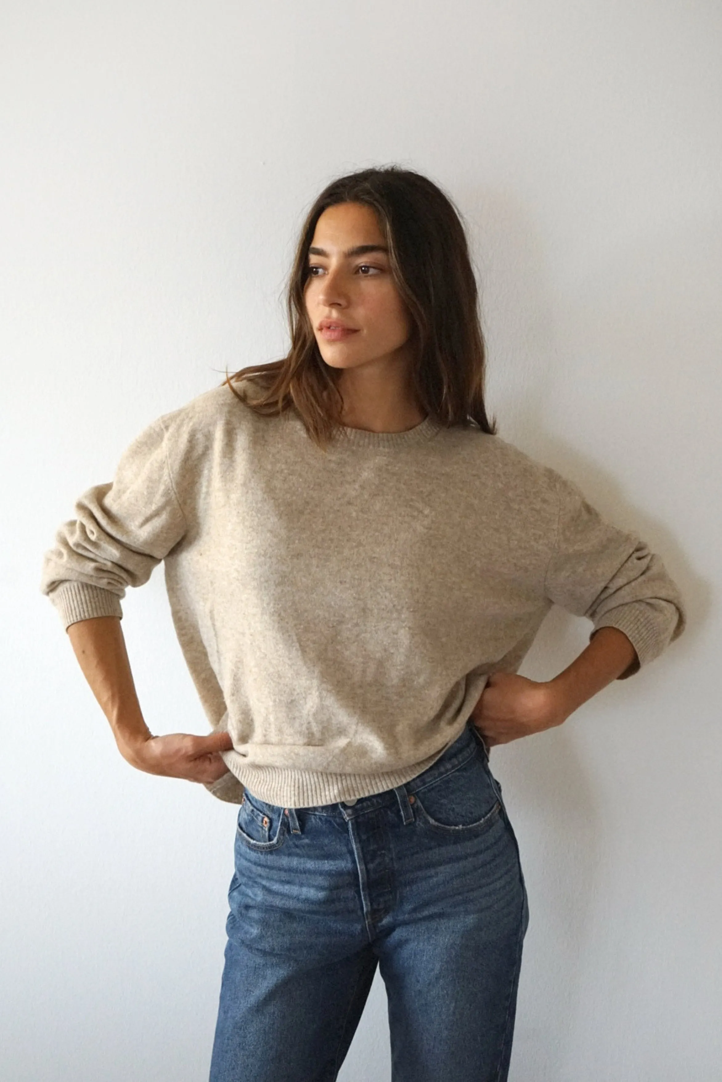 The Cashmere Cove Crew Neck // Oatmeal