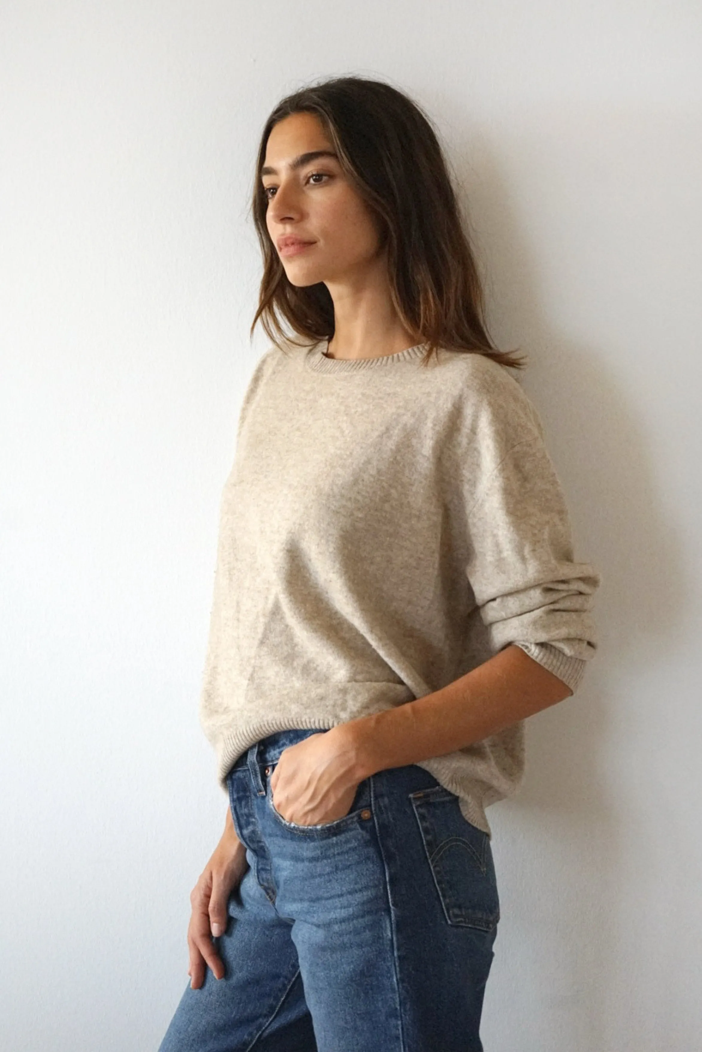 The Cashmere Cove Crew Neck // Oatmeal