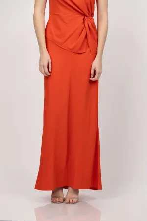 The Sei Crepe Maxi Skirt in Poppy