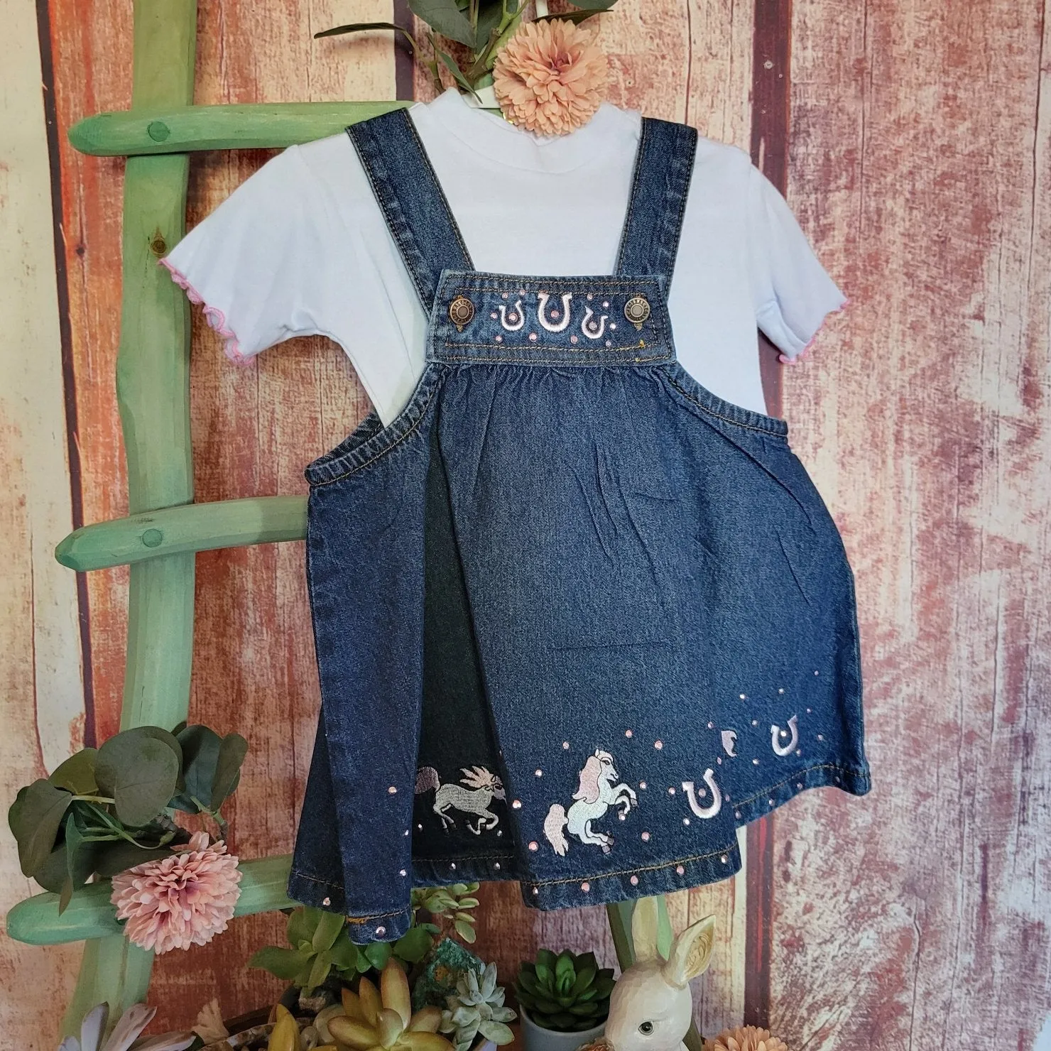 Toddlers' Denim "Pony" Jumper by Kiddie Korral 13POP