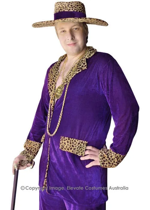 Top Pimp Plus Size Mens Purple Velvet Mac Daddy Costume