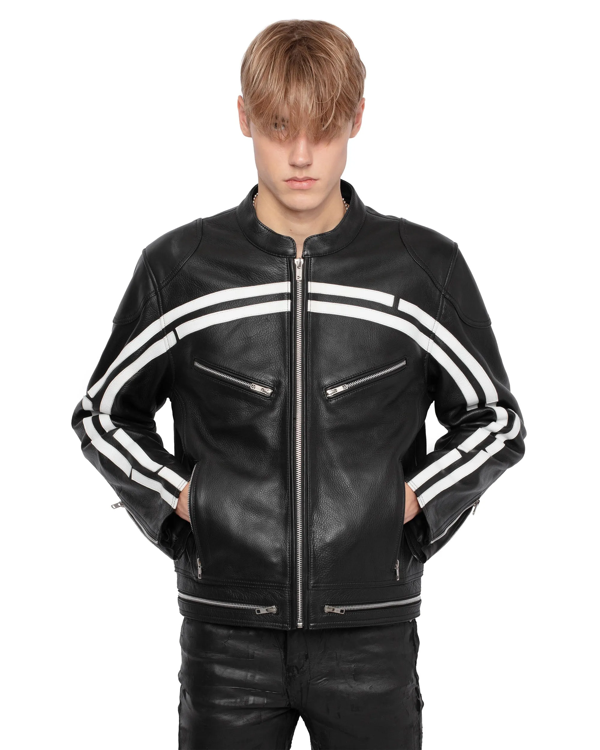 Track Leather Jacket