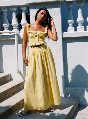 Valerio Maxi Skirt Yellow