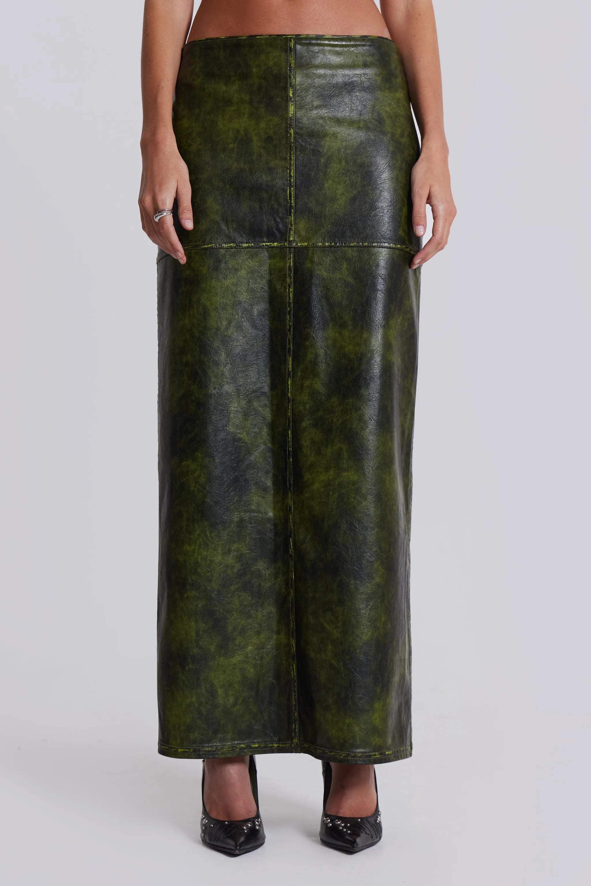 Venom Faux Leather Maxi Skirt