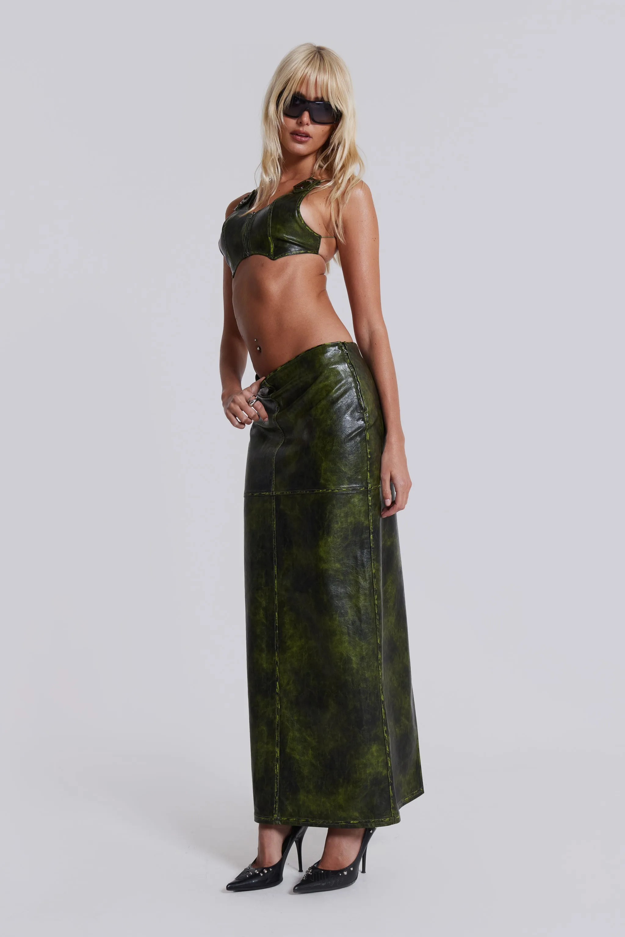 Venom Faux Leather Maxi Skirt