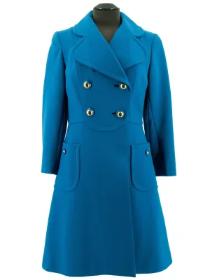 Vintage 1960s Elmoor of London Teal Coat