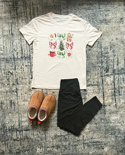 Vintage-Style Christmas Bows Graphic Tee