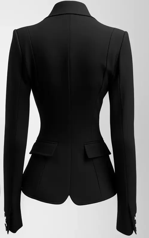 Women Black Wool Coat