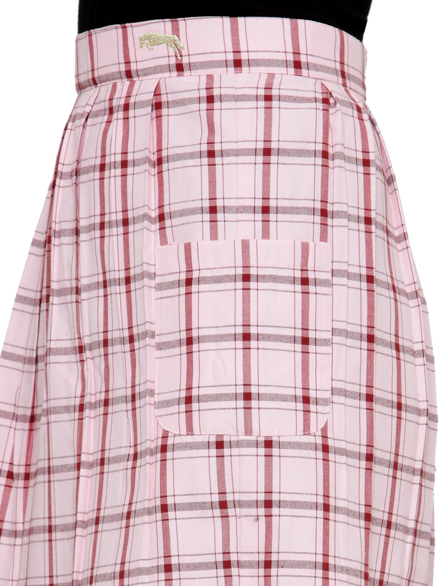 Women Checkered Above Knee Length Skirt