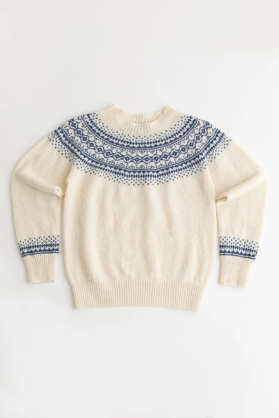 Womens Aviemore Yoke Fair Isle Jumper - cream