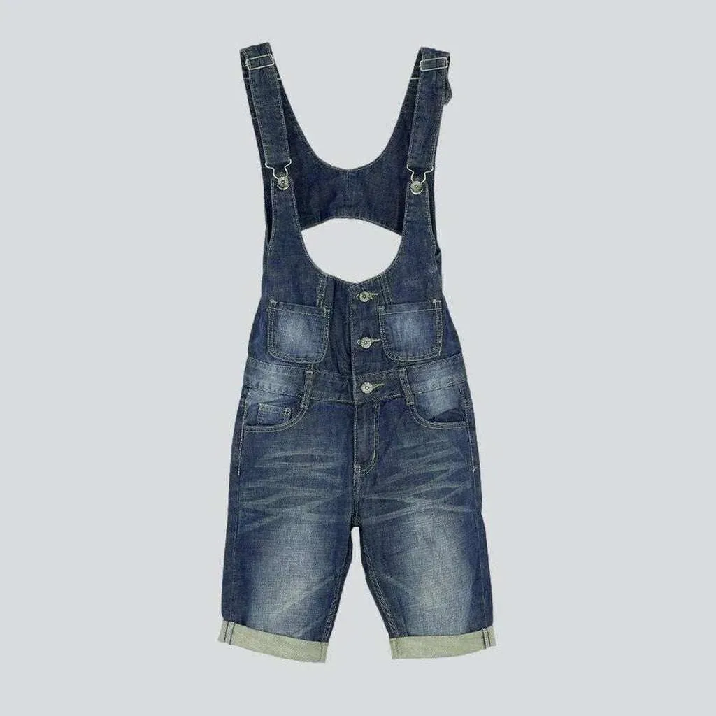 Women's jeans overall shorts