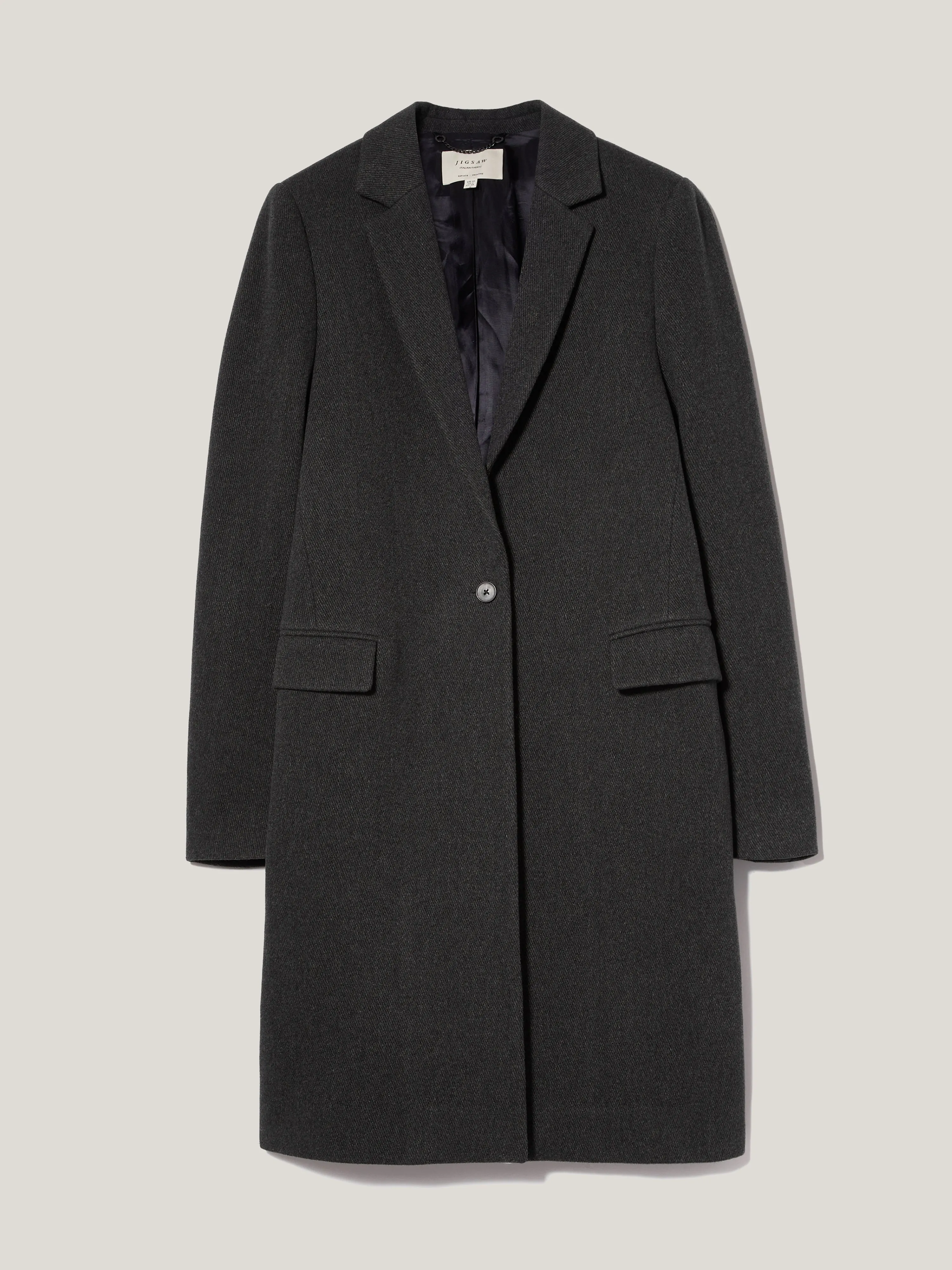 Wool Blend City Coat | Grey