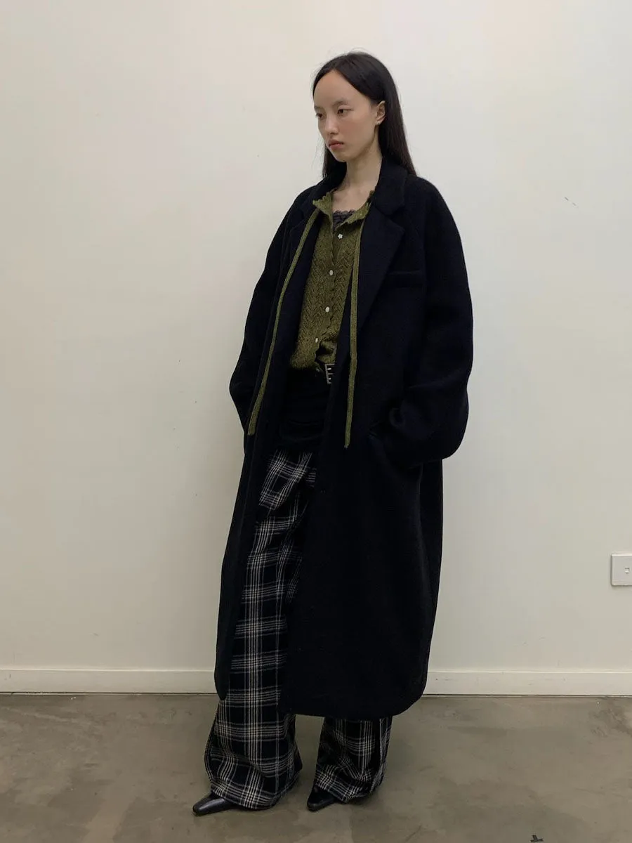 Wool cashmere lined long coat