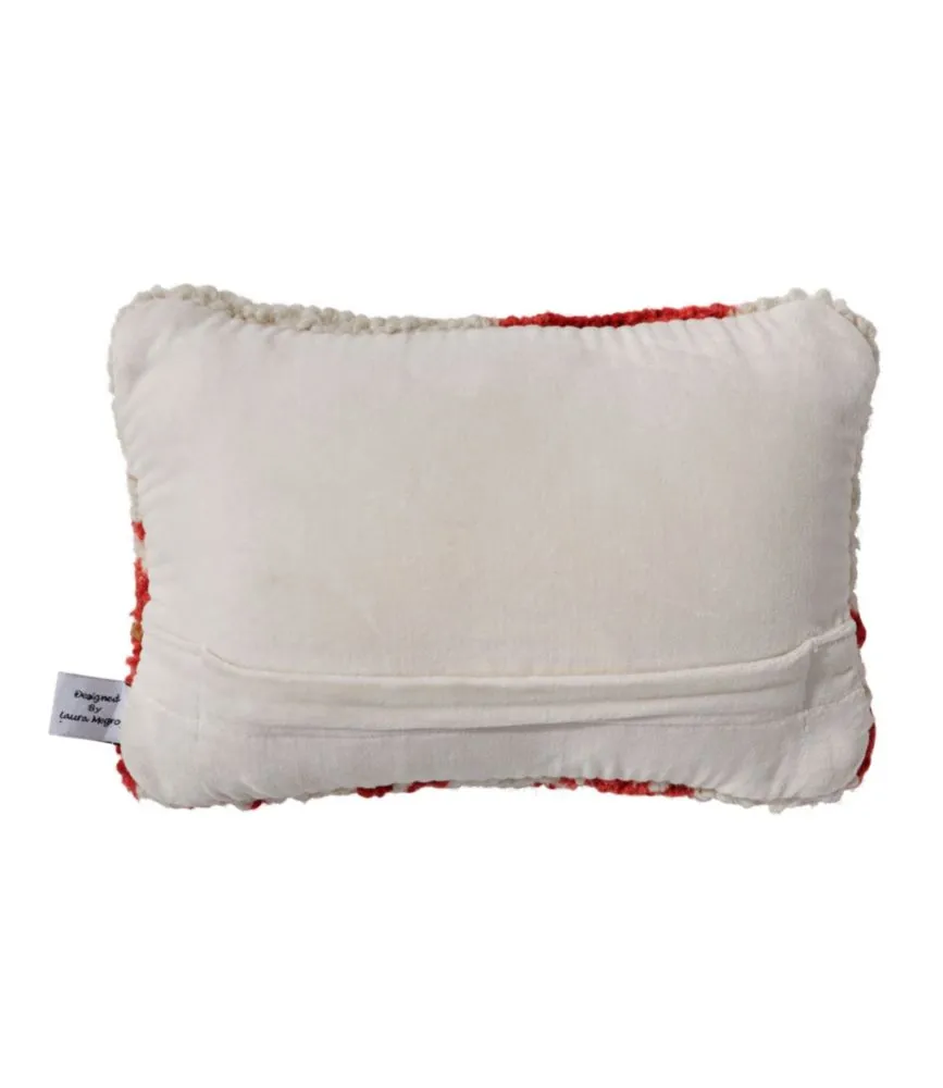 Wool Hooked Throw Pillow, Lobster, 8&quot; x 12&quot;