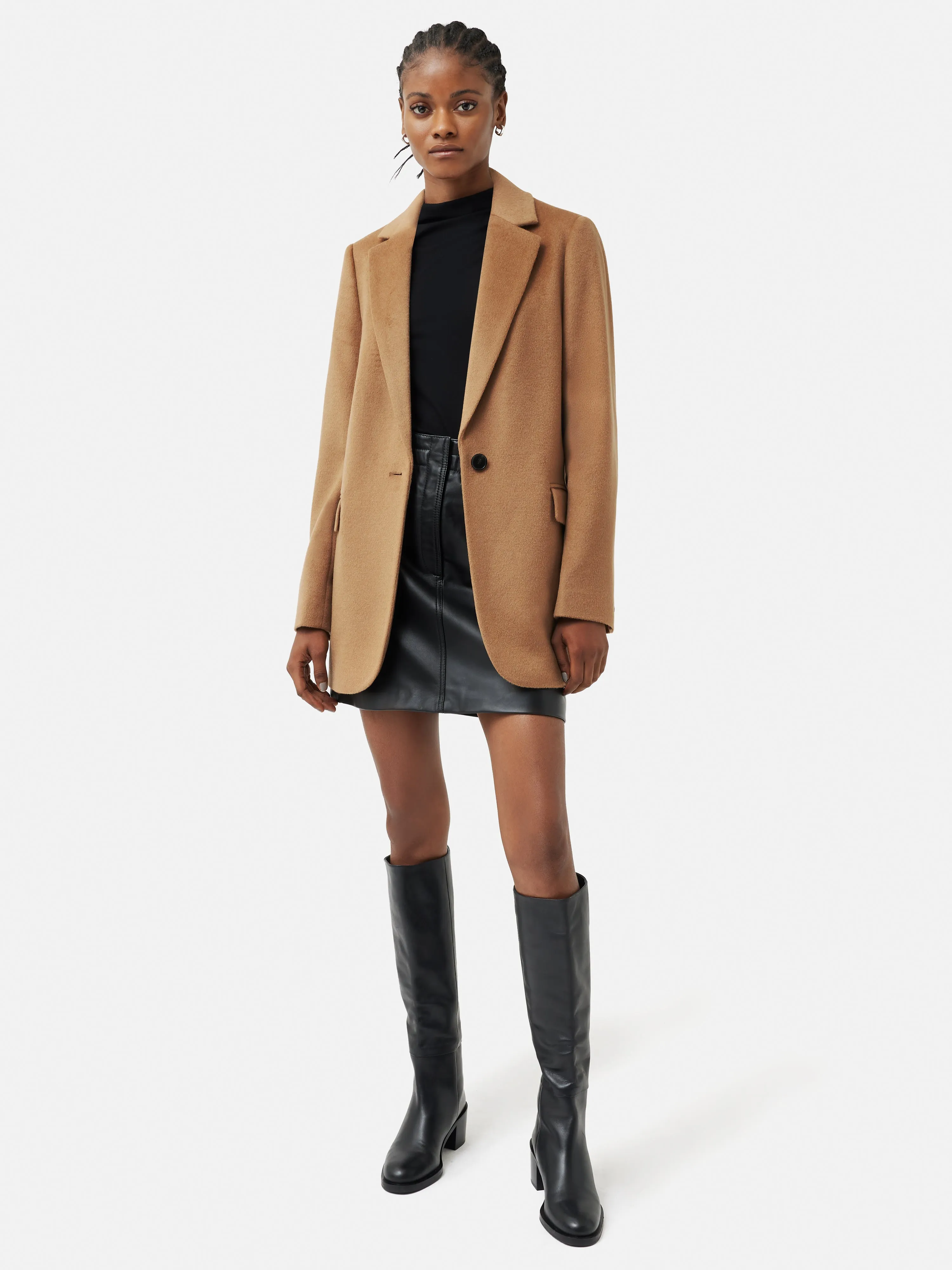 Wool Langford Tailored Coat | Camel