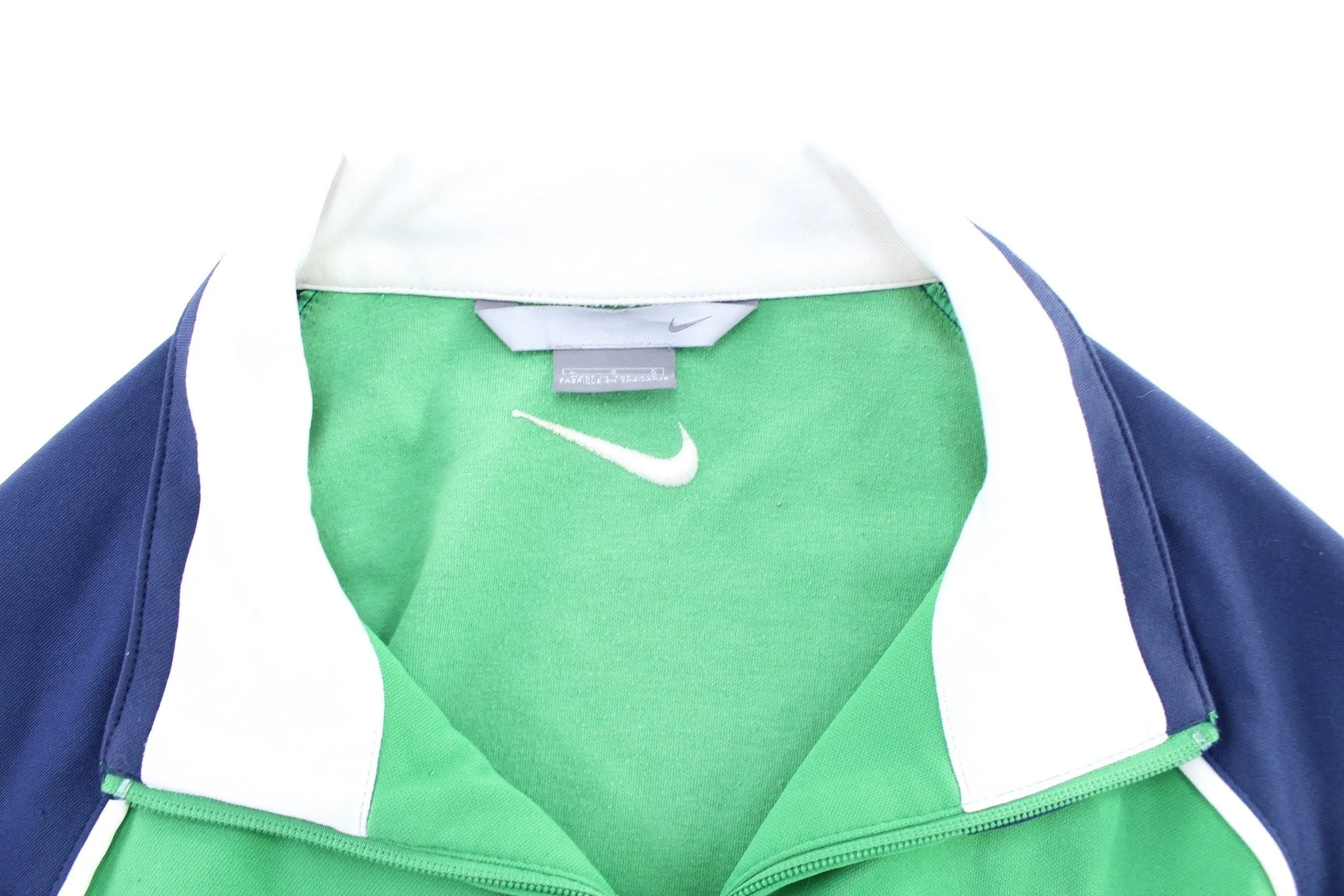 Y2K Nike Embroidered Logo Blue & Green Track Jacket